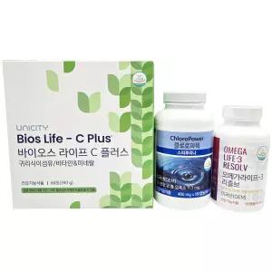 유니시티 정품 바이오스 라이프 C 플러스 세트 (C플러스, 오메가3리졸브, 클로로파워 세트)