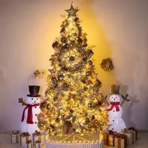 [텐바이텐]크리스마스 스노우 트리 풀세트 글리터골드스타 300cm 양면