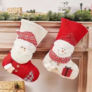 [텐바이텐]크리스마스 대형 산타 눈사람 양말 선물 주머니 오너먼트 장식소품