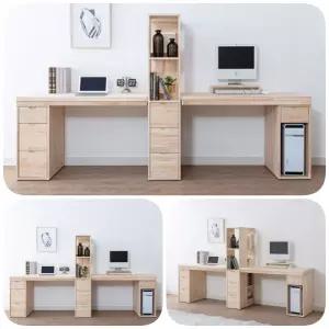 2700 쌍둥이책상 자매 형제 편백원목 2인용책상 세트