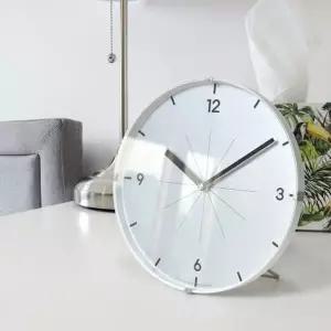 [텐바이텐]저소음 글란츠 벽시계(실버) 스탠드포함 탁상겸용