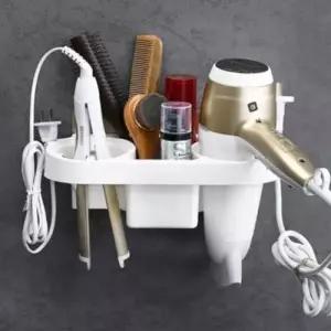 [텐바이텐]무타공 2홀 헤어 드라이기 고데기 거치대 홀더