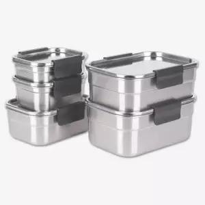 [텐바이텐]아베라 올 스텐 밀폐용기 기획 세트 포스코304 국산 사각 반찬통
