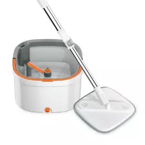 자동펌프 슈퍼통돌이 통돌이걸레 회전 청소기 물걸레(극세사패드3장포함) 