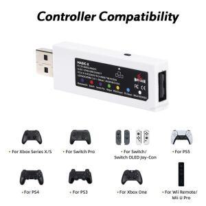 us Mayflash MAGIC-X USB 컨트롤러 어댑터 PS5/PS4 게임 패드 Xbox 시리즈  S/스위치/스팀/PC/Neogeo/Sega