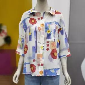 [베네통] 에이미 프린트 블라우스 BABLA6431  BABL51331_DJ