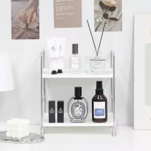 이지라이프 2단 미니 모듈 데스크 화장대 수납 선반