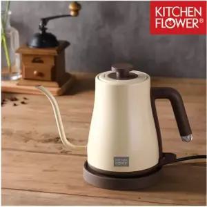 키친플라워DJD120/1.2L 뉴트로 전기 드립포트 무선 주전자 핸드드립 차포트 커피포트