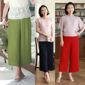 [하프클럽/쉬즈마담]P91854 자꾸만 손이가 플리츠 통와이드 엄마 바지