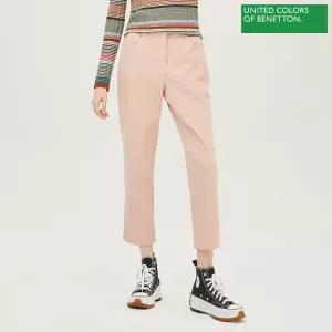 [베네통]베네통 뒷밴딩 다잉 기모 슬림 배기 팬츠 BADPB3361_PK