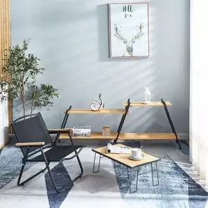 [텐바이텐]캠핑 우드쉘프 선반 원목 수납장 테이블 정리대