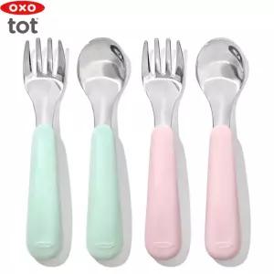 옥소 토트 유아용 포크 스푼 세트 자기주도 이유식