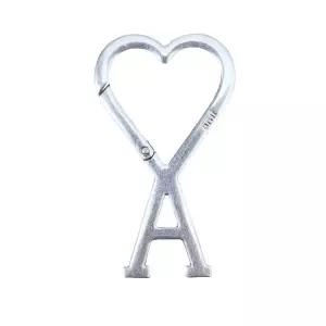 [명품] 24FW 하트 로고 후크 키링 키홀더 실버 UKR907 369 905