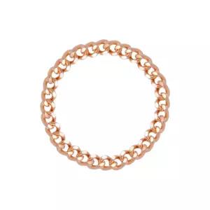 18K 금 민줄 레이어드 체인 반지 TYPE-D