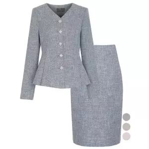 [하프클럽/비비드시크릿가너]SET 여성 소피아 가을봄 정장 자켓 미디스커트