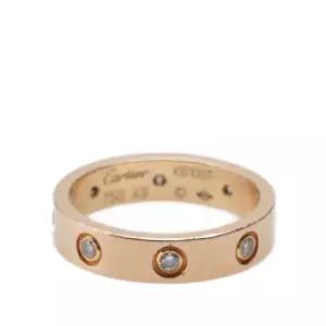 [중고명품] 9호 로즈 골드 18K 8P 다이아 러브 반지