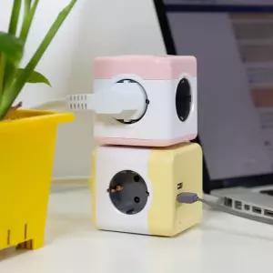 파워큐브 V2 고용량 멀티탭 5구 4000W 과부하차단 디자인 예쁜 인테리어 멀티탭 콘센트