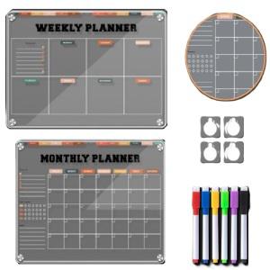 투명 아크릴 자석 냉장고 메모보드 주간 계획표 월간 플래너 스케쥴러  