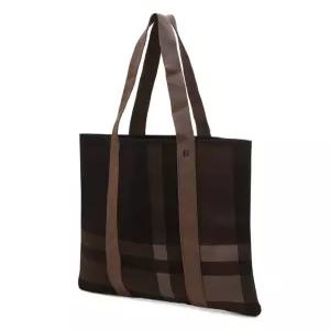 헤지스 액세서리 브라운 체크 썸머 니트 플랩백 HJBA5E010W3