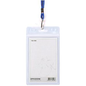 오피스존 H 500 목걸이명찰 세로형 청색줄 카드 명찰 100개