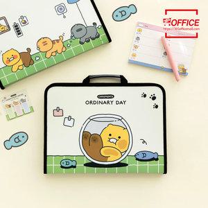 카카오프렌즈 춘식이 오디너리 손잡이 지퍼 파일