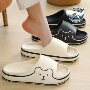 가정용 편안한 층간소음 방지 실내화 사무실 아기곰 실내 슬리퍼