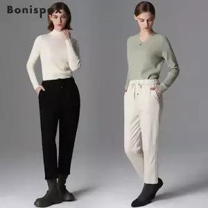 [(Bonispax)] 절개 허리 스트링 팬츠 (택가격 139000원)