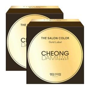 청담스타일 포레스트 더 살롱 컬러 골드라벨 염색약 밀크브라운X2개/새치 커버 흰머리