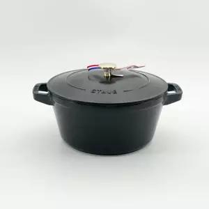 스타우브 B품 원형 꼬꼬떼 깊은형 블랙 24cm 인덕션 무쇠냄비 주물냄비