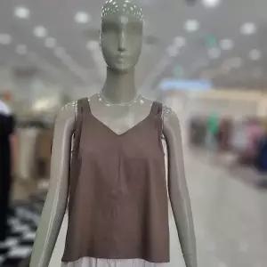 [시슬리]마야 브이넥 슬리브리스 블라우스 (SAWS49431 브라운,베이지,아이보리)_DJ