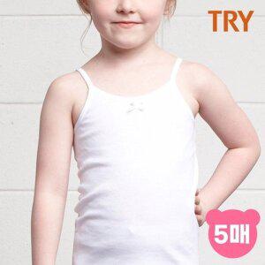 [TRY]트라이 여아 퓨어 순면 끈런닝 5매세트