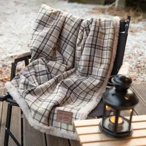 쿠션이야기 쿠키체크 양면 극세사 울 캠핑 블랭킷 담요 - 2size