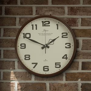 국산 플라이토 에쉬우드 원형 무소음 벽시계 36cm