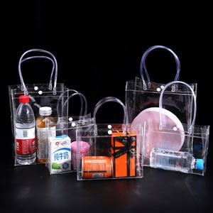 PVC 쇼핑백 (정사각타입) 구디백 비닐백 손잡이 가방 선물포장 선물 답례품 꽃 화분 간식