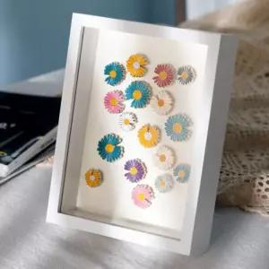 아트공간 3D 입체 관액자(5x7) (화이트)/사진 액자 꾸미기 프레임 탁상용 홈인테리어 그림 엽서 전시