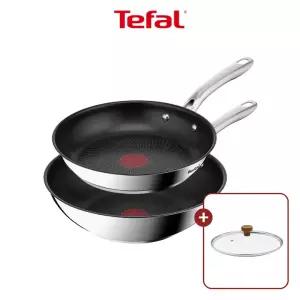 [테팔] 심플리쉐프 인덕션 프라이팬 2종(팬24+웍28)+우드뚜껑28