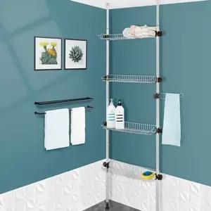 H-기둥식욕실선반 600 4단 화장실젠다이 수건수납정리 (WFGII47)