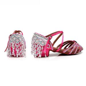 큐빅 라틴댄스화 살사 재즈 댄스신발 여성 라인댄스화 구두 신발 사교 스포츠댄스