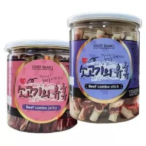 소고기의 유혹 져키 스틱 2종 콤보 강아지 애견 간식 (WFGELAG)