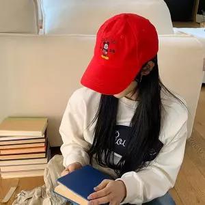 [삐까삐까]미키마우스 자수 캐릭터 볼캡 여성 데일리 야구 모자 스트릿룩_P401934039