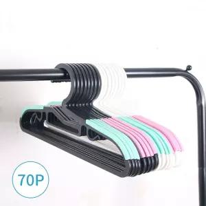 유아옷걸이 70p 논슬립 어깨뿔방지 행거 정리 수납 아동 키즈 베이비 옷장 미끄럼방지 걸이