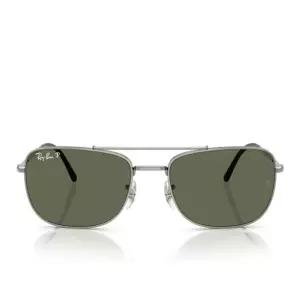 레이밴 메탈 프레임 렉탱귤러 폴라라이즈드 선글라스 RB3755 004 58