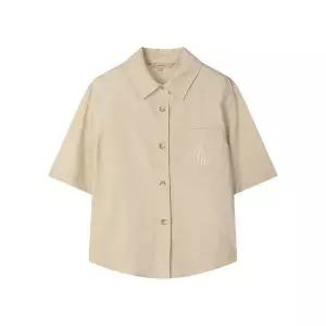 [요하넥스]린넨 블렌드 크롭 셔츠_P401841875