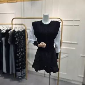 [에고이스트] 셔츠 레이어드형 러플 가디건 EQ4KG463BK_CA