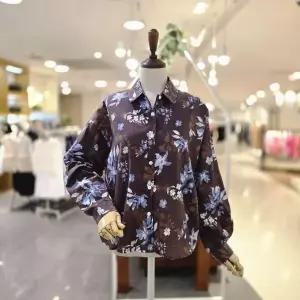 [멜로디가든]M25F8B177_브라운블루밍셔츠