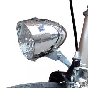 갓템상점 자전거 실버 LED 헤드 라이트 클래식LED자전거전조등