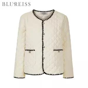 [블루레이스]자수 트리밍 퀼팅 자켓_BI5W1JK1021