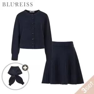 [블루레이스] 3SET울가디건스커트머플러_BI5W1KC4641