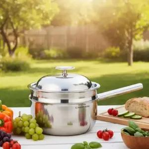 쉐프윈 316스텐 통5중 국민 이유식 냄비 인덕션겸용 올인원 편수냄비 18cm