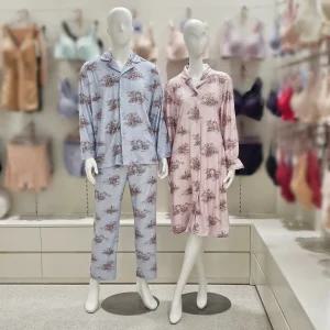 [AK수원점] [트라이엄프] 커플 명화 밍크 극세사 수면 파자마 원피스 잠옷